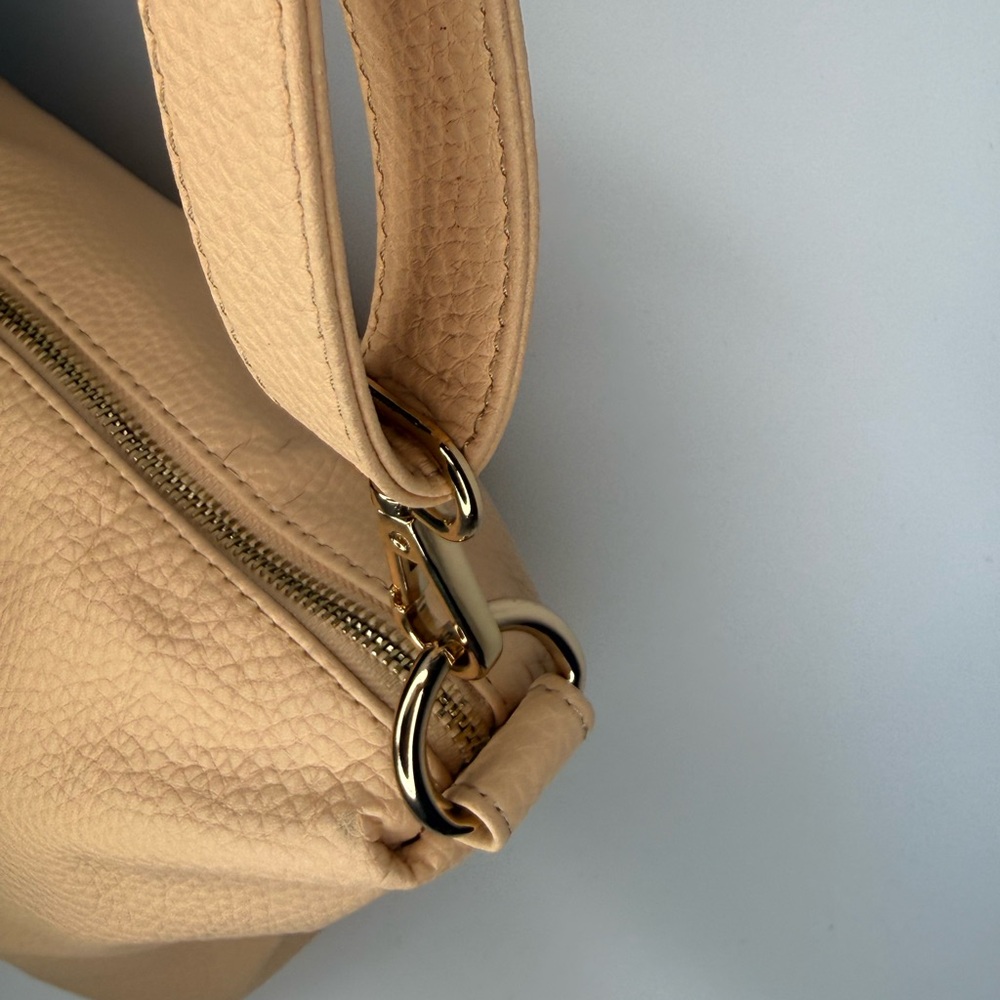 BCBG Paris Cream Pebbled Faux Leather Shoulder Bag - Picture 4 of 6